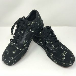 Vans Old Skool Midnight Floral Black. Womens Size 9.5.